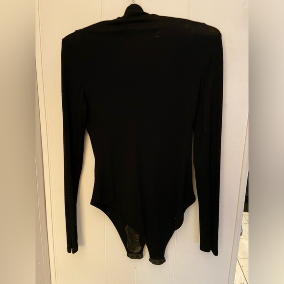 Pretty Little Thing - Black Roll Neck Long Sleeve Bodysuit-12 -Size 12 - Picture 2 of 3